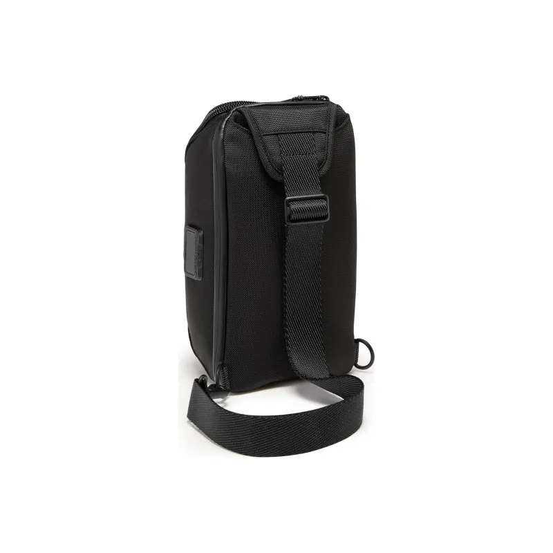 TUMI Alpha Bravo Leather Fanny Pack Sling Bag Crossbody Bag Shoulder Bag Women's Black-1