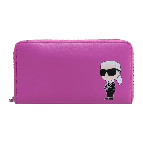 KARL LAGERFELD Leather Wallet Women's Pink