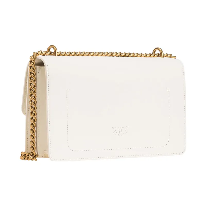 PINKO Cowhide Leather Shoulder Bag Crossbody Bag Women's White-2