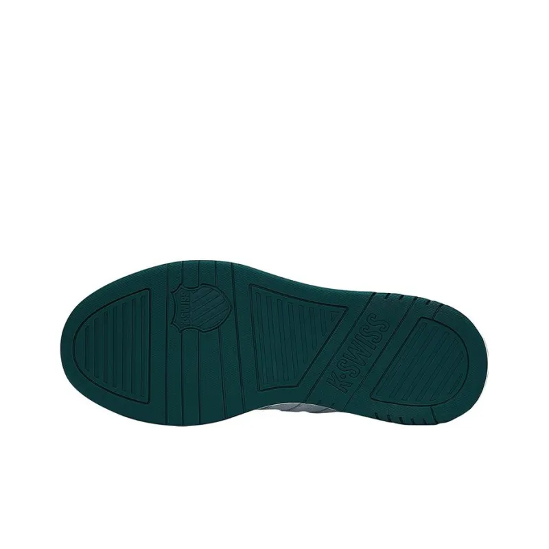 KSWISS Anti Slip Wear Resistant Low Top Skateboard Shoes White Green-5