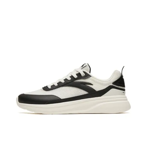 Anta Traveler GZ Anti Slip Wear Resistant Low Top Casual Shoes Men's White Black