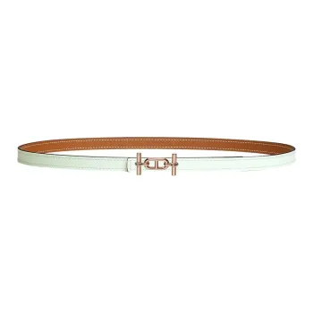 HERMES Leather Belts Women's Bubble Green/Gold