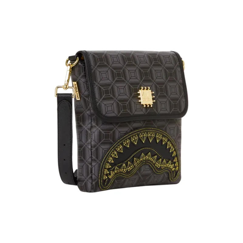 SPRAYGROUND PVC Messenger Bag, Shoulder Bag, Crossbody Bag Regular Unisex Black-2