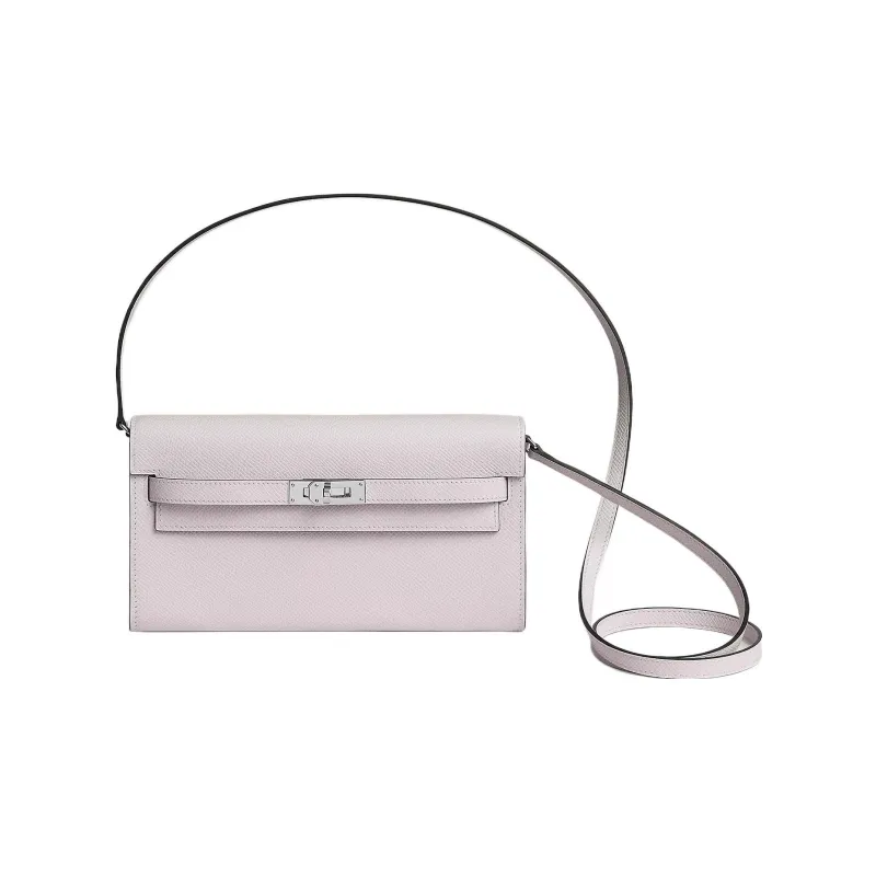 HERMES Kelly To Go Epsom Leather Shoulder Bag Crossbody Bag Small Size Women's 09 Mauve Pale Dream Purple-0