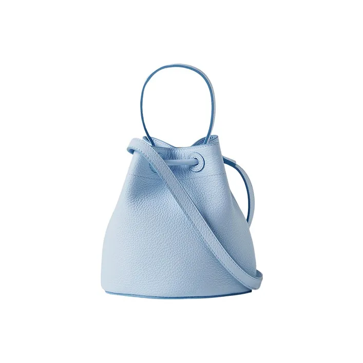Burberry Calfskin Bucket Bags Shoulder Bag Crossbody Bag Handbag Mini Women's Light Blue-2