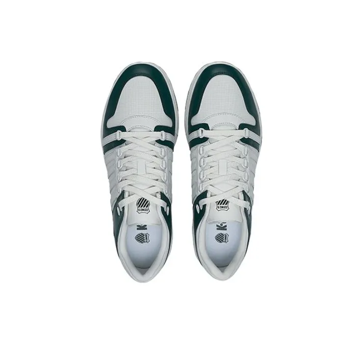 KSWISS Anti Slip Wear Resistant Low Top Skateboard Shoes White Green-3