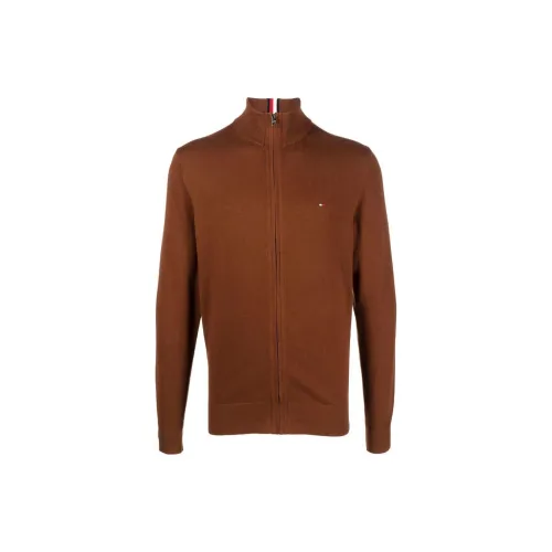 Tommy Hilfiger Cashmere Sweaters Men Caramel Brown