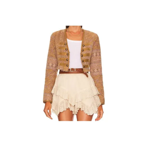 FREE PEOPLE Jackets Women's Coffee