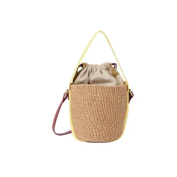 Chloe Woody With Calfskin Shoulder Bag, Crossbody Bag, Handbag Trumpets Women's Yellow/Light Brown