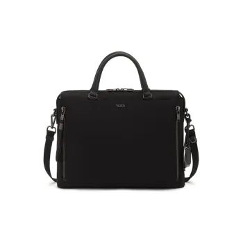TUMI Voyageur Nylon Briefcase, Shoulder Bag, Crossbody Bag, Handbag Men's Black/Bronze