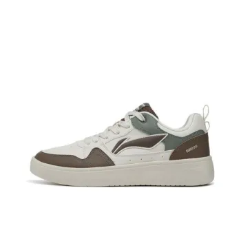LiNing Line 2.0 At The Beginning Durable Breathable Low Top Skateboard Shoes White Umber