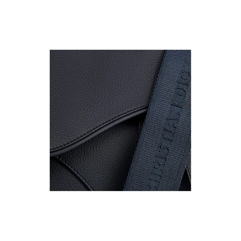 DIOR Saddle Grained Calfskin Saddle Bag Shoulder Bag Crossbody Bag Unisex Navy-3