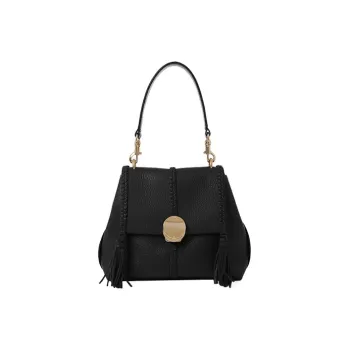 Chloe Soft Grained Calfskin Crossbody One Shoulder Handbags Small Size Women's Black