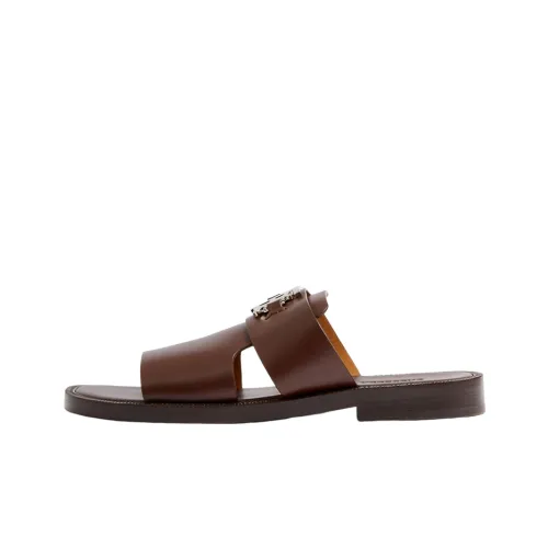 Burberry Odor-Resistant Slide Slippers Men's Brown