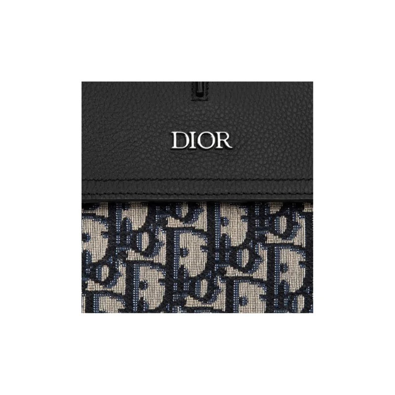 DIOR D-Motion Grained Calfskin Backpack Regular Men's Beige/Black-4