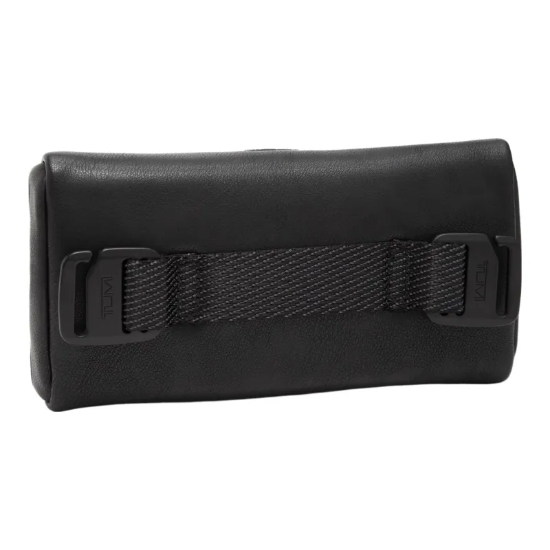 TUMI Leather Makeup Bag Storage Bag Small Size Women's Black-2