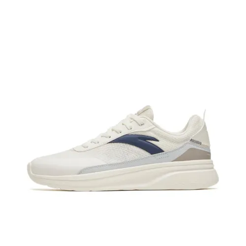 Anta Traveler GZ Anti Slip Wear Resistant Low Top Casual Shoes Men's White Gray Blue