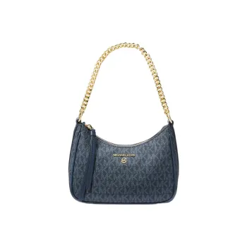 MICHAEL KORS Jet Set Charm Leather Trim Shoulder Bag, Handbag, Shoulder Bag Women's Marine Blue