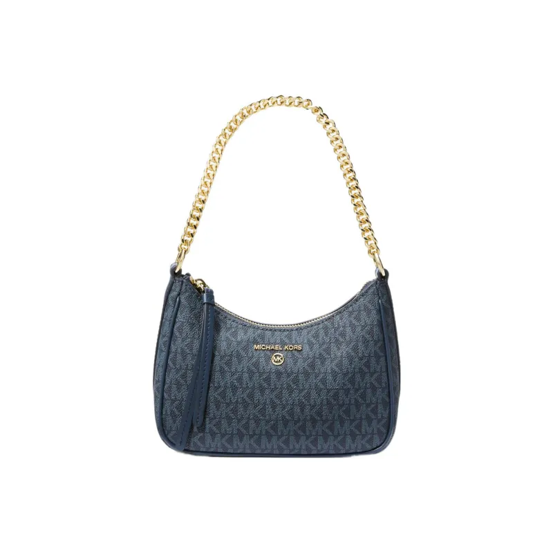 MICHAEL KORS Jet Set Charm Leather Trim Shoulder Bag, Handbag, Shoulder Bag Trumpets Women's Marine Blue-0