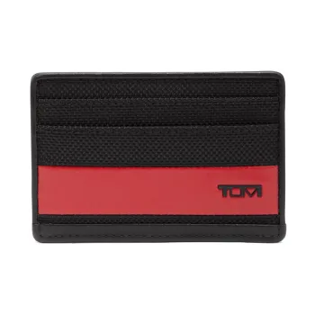 TUMI Card Holder Card Holder Unisex Black & Red