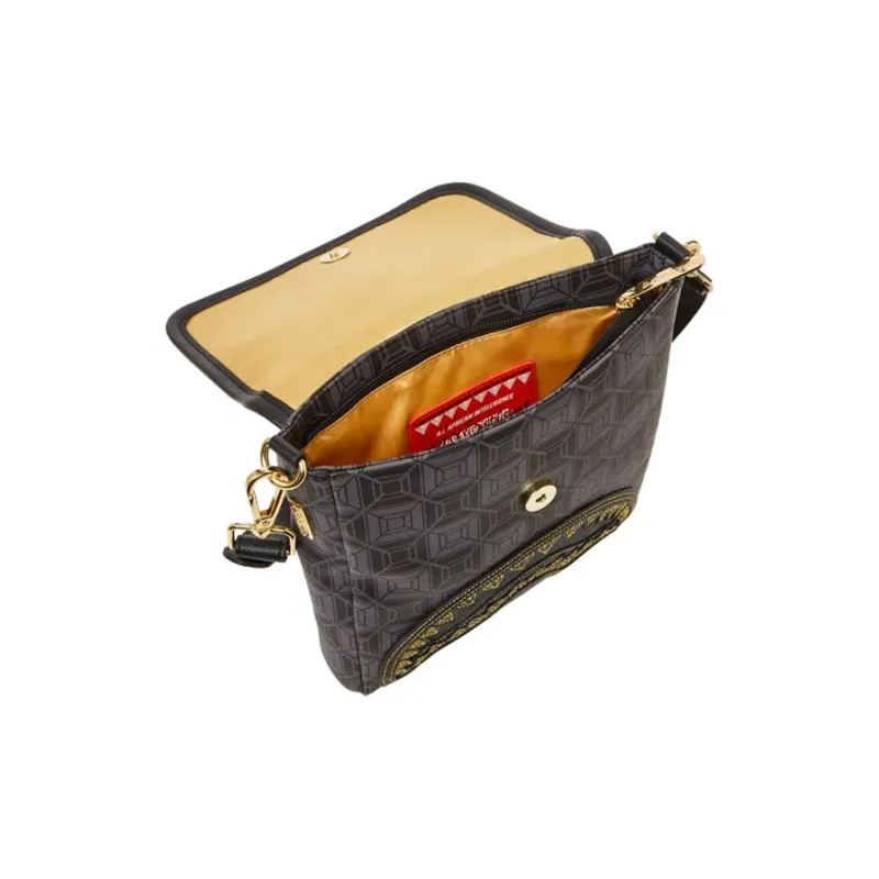 SPRAYGROUND PVC Messenger Bag, Shoulder Bag, Crossbody Bag Regular Unisex Black-1