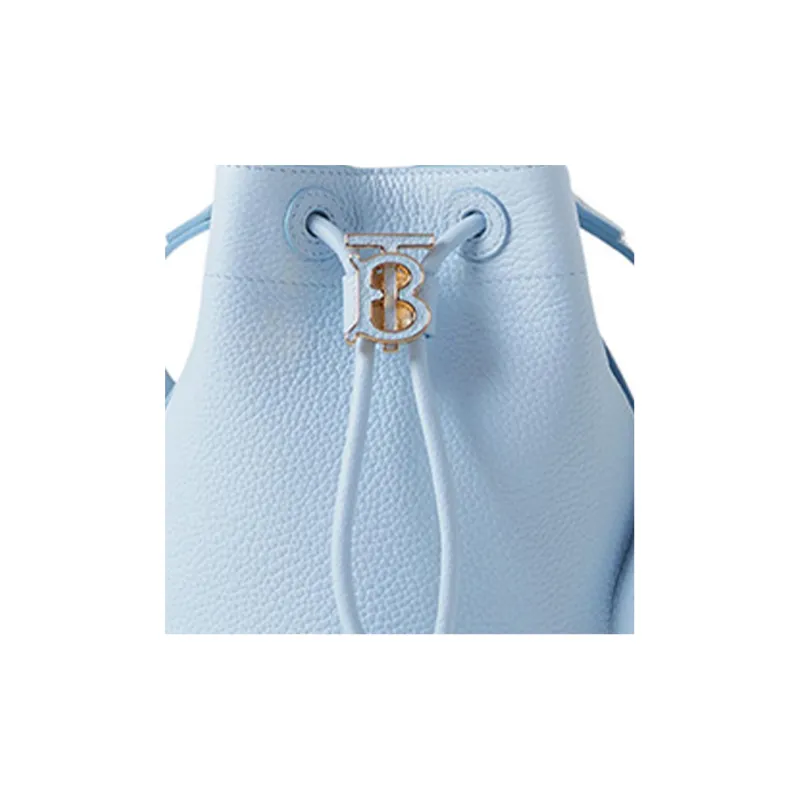 Burberry Calfskin Bucket Bags Shoulder Bag Crossbody Bag Handbag Mini Women's Light Blue-3