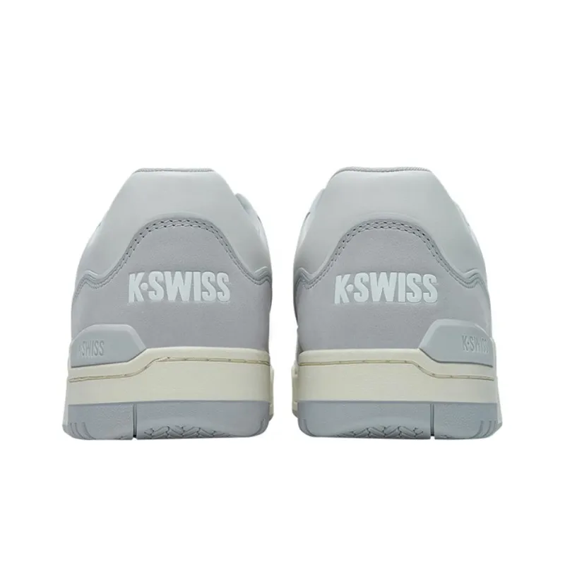 KSWISS Oxford Slip Resistant, Abrasion Resistant, Lightweight Low Top Skateboard Shoes White Gray-4