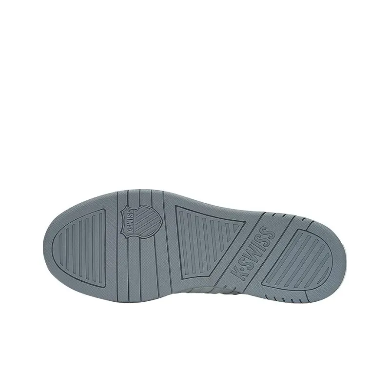 KSWISS Abrasion Resistant Slip Resistant Low Top Skateboard Shoes White Gray-5