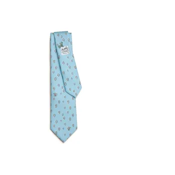 HERMES Ties Men Light Blue