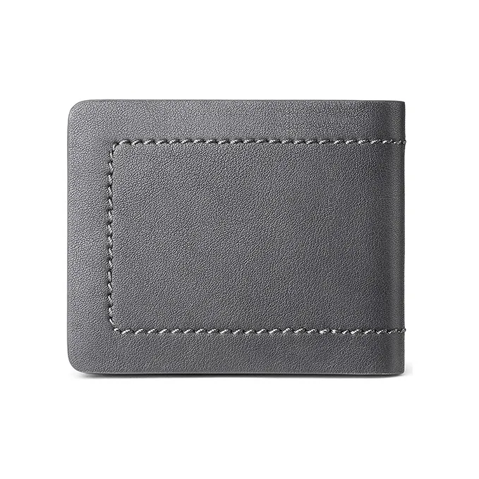 Jeep Cow Leather Money Clip Card Holder Regular Men's Gray-2
