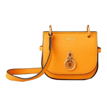 Mulberry Cow Leather Crossbody Bag, Shoulder Bag Women's Yellow