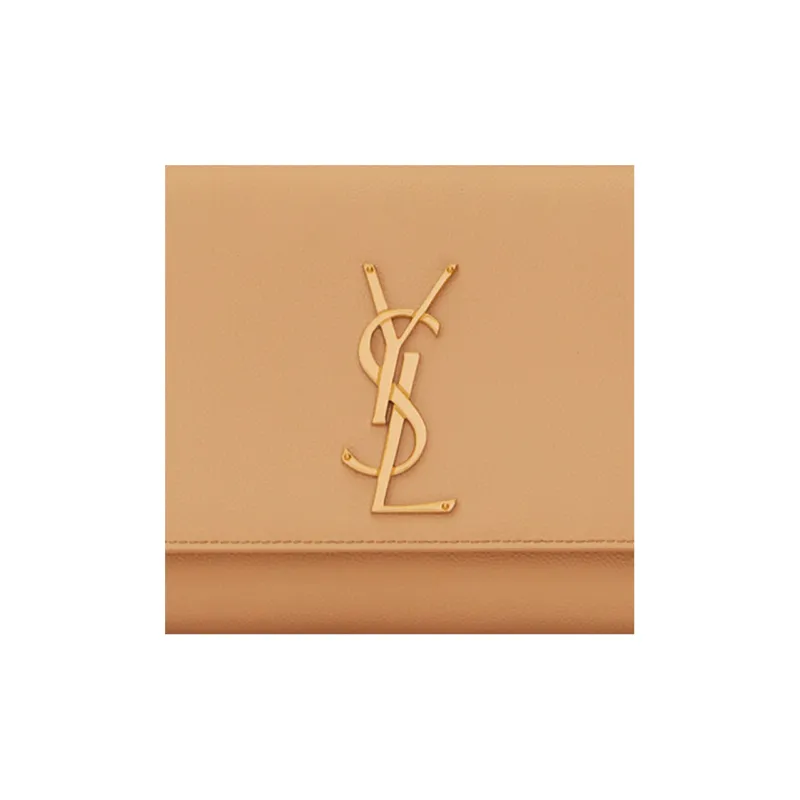 SAINT LAURENT KATE Cow Leather Crossbody Bag Shoulder Bag Small Size Women's Light Brown-9