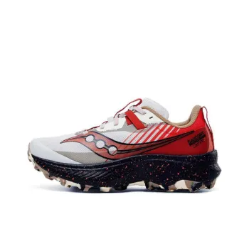 Saucony ENDORPHIN EDGE Cushioning Anti Slip And Wear Resistant Low Top Trail Running Running Shoes Women's Gray Red