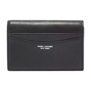 MARC JACOBS Goat Leather Card Holder, Wallet Women's Black