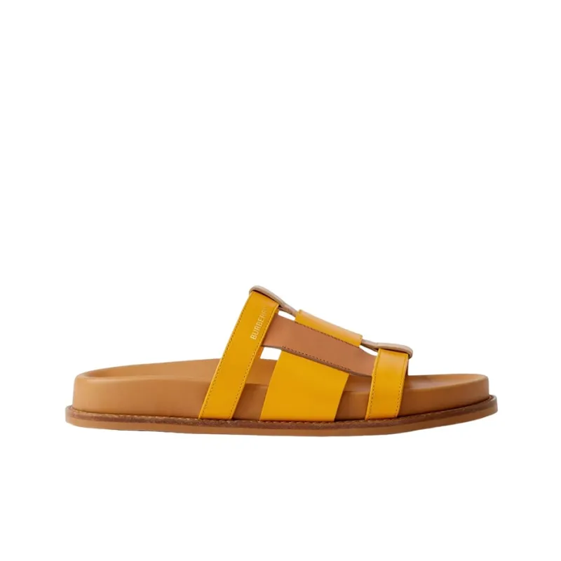 Burberry Colour-block Leather Slides-1