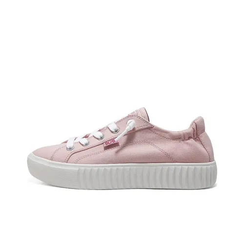 Skechers Royal Kiss Skateboard Shoes Women's Low-Top Pink/White