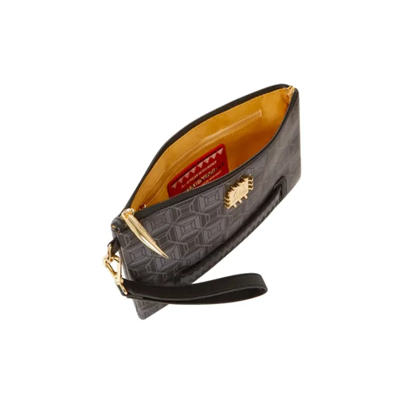 SPRAYGROUND PVC Handheld Bag Clutch Small Size Unisex Black-2