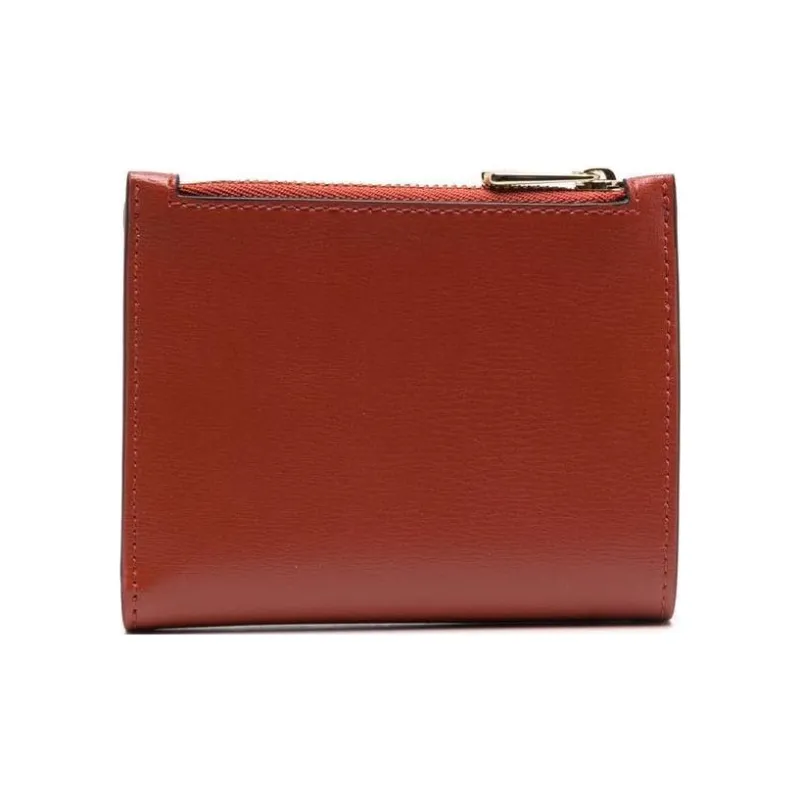 FERRAGAMO Vara Calfskin Wallet Women's Cognac Brown-1