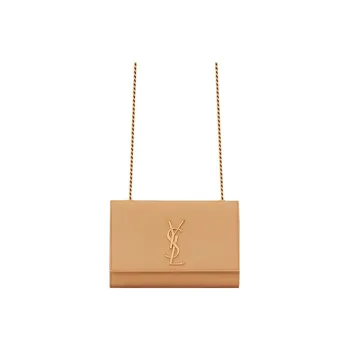 SAINT LAURENT KATE Cow Leather Crossbody Bag Shoulder Bag Small Size Women's Light Brown
