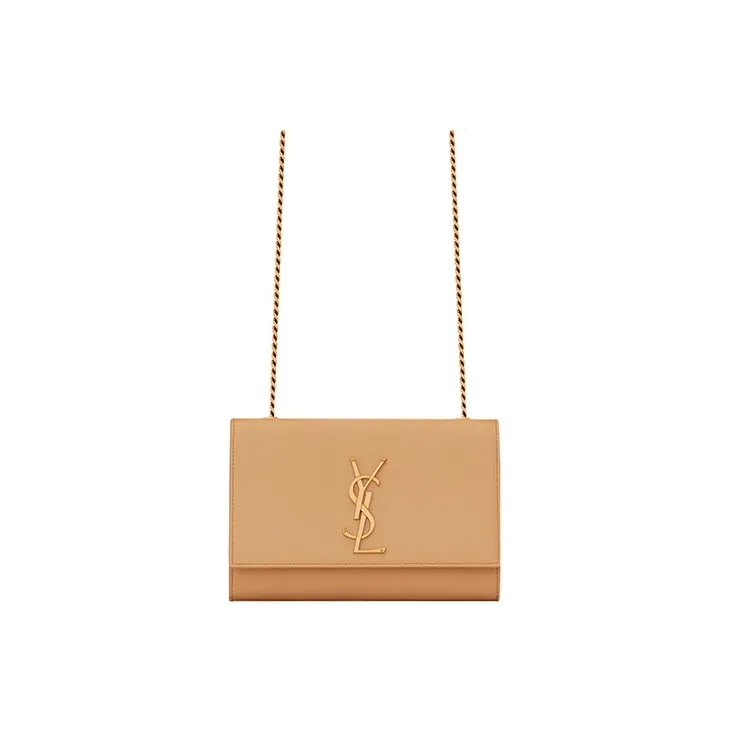 SAINT LAURENT KATE Cow Leather Crossbody Bag Shoulder Bag Small Size Women's Light Brown-0