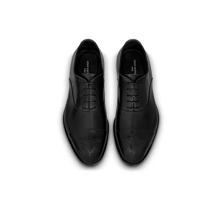 LOUIS VUITTON Monceau Flex Richelieu Derby Shoes 'Black'-2