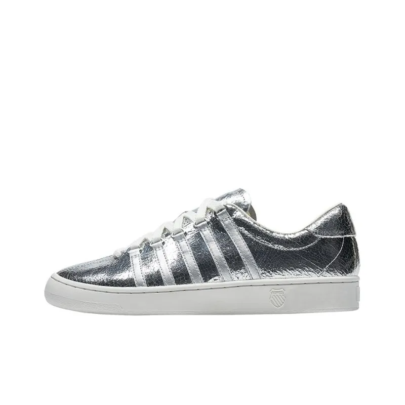 KSWISS Classic 66 Anti Slip Wear Resistant Low Top Skateboard Shoes Silver-0