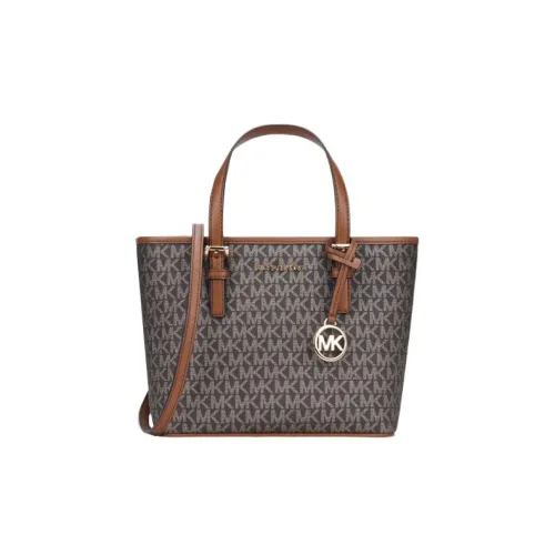 MICHAEL KORS Cow Leather Shoulder Bag Crossbody Bag Handbag Small Size Women's Marine Blue/Brown