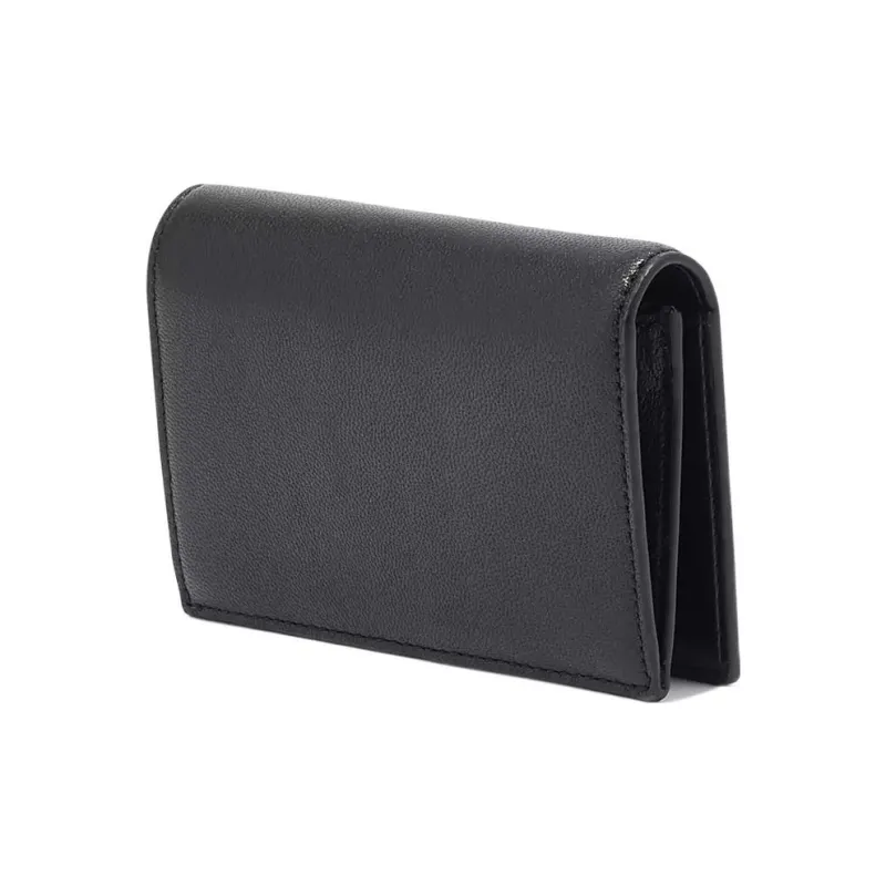 MARC JACOBS Goat Leather Card Holder, Wallet Women's Black-1