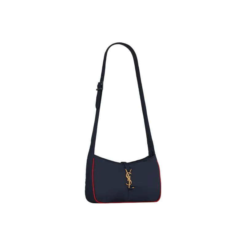 SAINT LAURENT LE5A7 Nylon Hobo Bag, Crossbody Bag, Shoulder Bag Women's Marine Blue-2