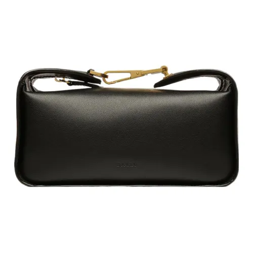 BALLY Cow Leather One Shoulder Handbag Women's Black