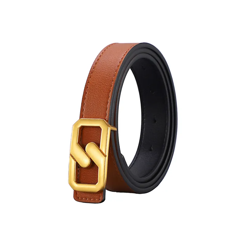 ALIEN BANG Cow Leather Leather Belts Women's 2.5CM-2