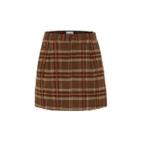 UNIQLO Casual Short Skirts Women's Brown Plaid