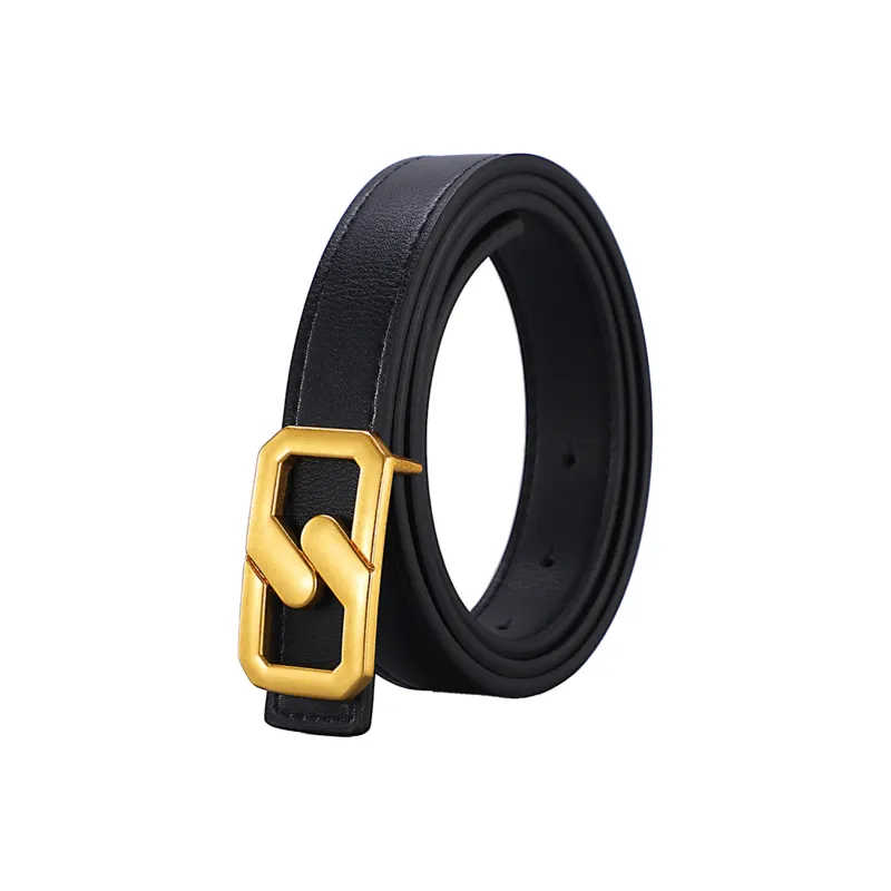 ALIEN BANG Cow Leather Leather Belts Women's 2.5CM-0
