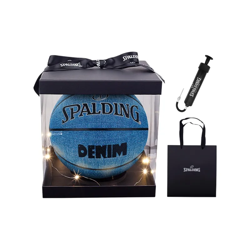 SPALDING Denim Collection PU Basketball Light Blue Size 7 Training Unisex-4